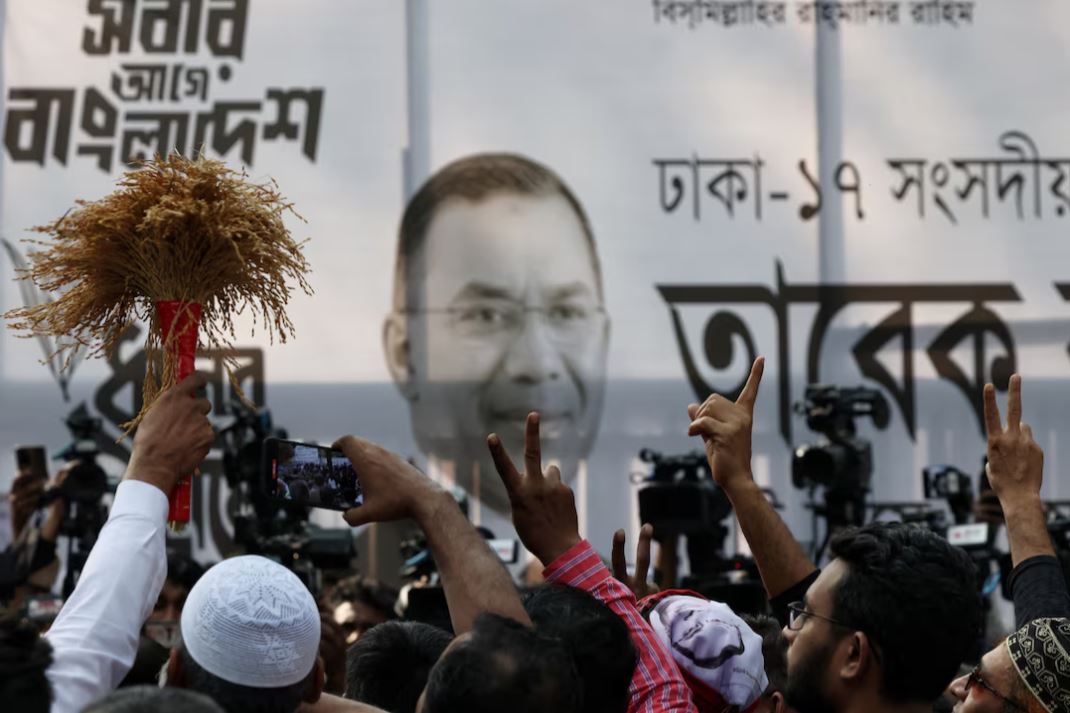 Son of ex-premier Khaleda Zia poised for power in Dhaka